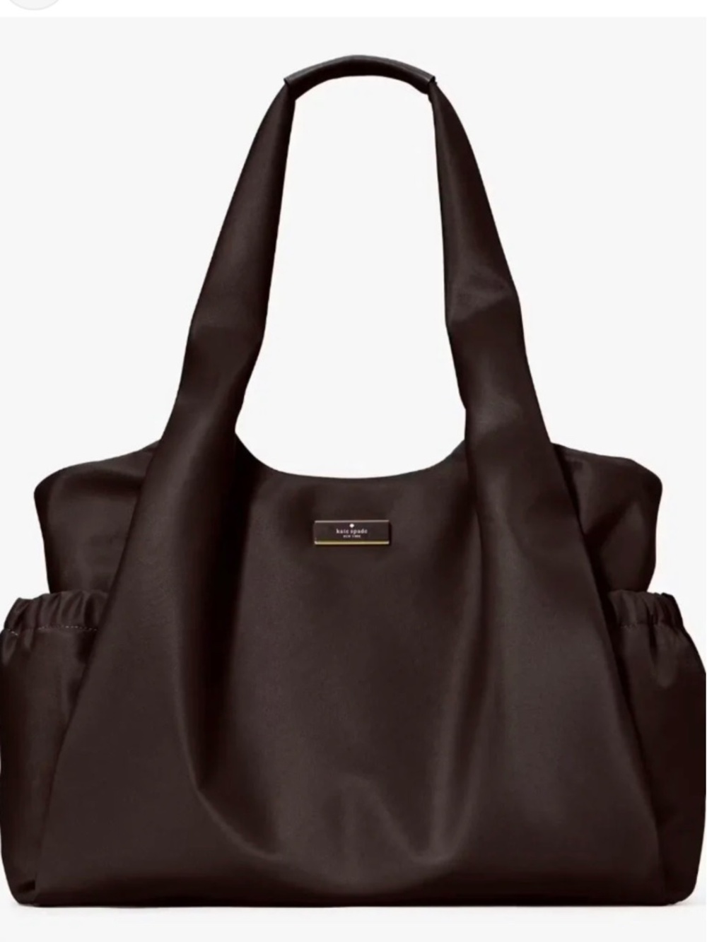 Kate spade Carter nylon large diaper bag chocolate brown - Picture 3 of 3